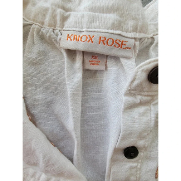 Knox Rose‎ Embroidered Boho Peasant Tunic Popover Top Cottagecore Lagenlook XXL - Picture 4 of 7